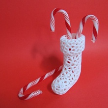 voronoi christmas stocking decoration sindoh fixmydeco 3d print model - Mito3D