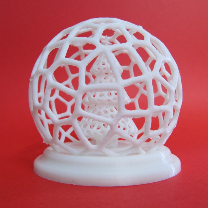 voronoi Natale albero globo decorazione sindoh fixmydeco 3D print model - Mito3D
