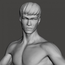 Bruce Lee Ejderha dövüşçü model Brucelee heykelcik 3d print model - Mito3D