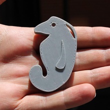 simple caballito mar extruido figura juegos juguetes animal 3d print model - Mito3D