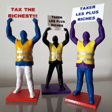 chalecos amarillo Francia protesta chaquetas manifiesto impuesto impuestos amarillos 3d print model - Mito3D