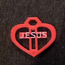 jesus cross heart christian god love bible faith godisgood 3d print model - Mito3D