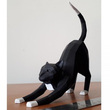 kedi düşük poli Bahçe hayvan Sanat Evcil Hayvan 3d print model - Mito3D