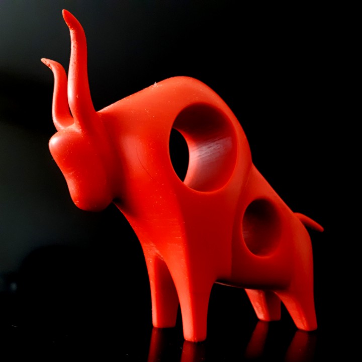 Boğa Bahçe hayvan Sanat inek heykel matador 3D print model - Mito3D