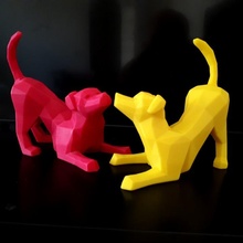 Hund Lowpoly Garten Tier doglowpoly 3d print model - Mito3D