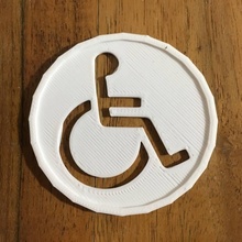 simbolo Disabilitato 3d print model - Mito3D