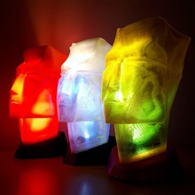 homme tête table lampe boutique art buste 3d print model - Mito3D