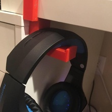 under-desk headphone holder tinkercad 3d print model - Mito3D