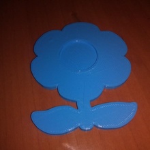 flor posavasos cocina juguete 3d print model - Mito3D