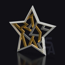 geometrico Natale ornamento 1 gratuito arte concorrenza decorazione facile veloce stella albero natale Linee cyberpunk sindoh 3d print model - Mito3D