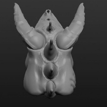 dragon head fantasy horn dragonhead 3d print model - Mito3D