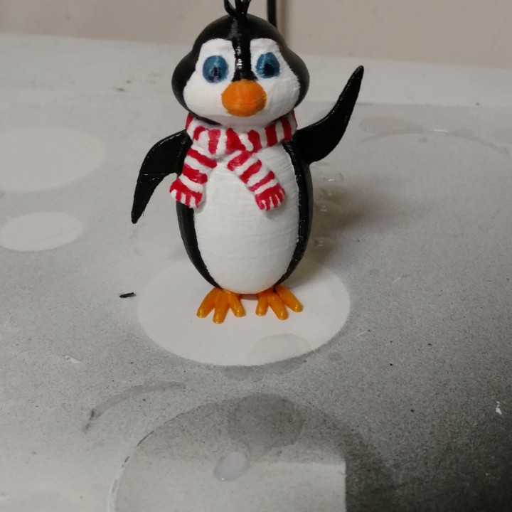 pinguino sciarpa inverno 3D print model - Mito3D