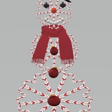 caramelo caña snow hombre Navidad monigote nieve mesa guirnalda bastón ornamento 3d print model - Mito3D