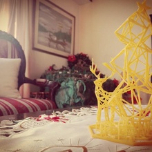 Navidad enrejado escena jardín voronoi soporte navidad 3d print model - Mito3D