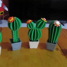 cactus impreso 3d Corte laser jardín imprimir cactusprin cactusimpresoen3d uncactus cactus3dprinted 3d print model - Mito3D