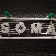 soma game plate sign 3d print model - Mito3D