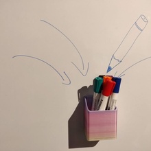 whiteboard pen holder 3d print model - Mito3D