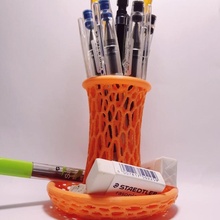 orgánico lápiz soporte jardín bolígrafo oficina 3d print model - Mito3D