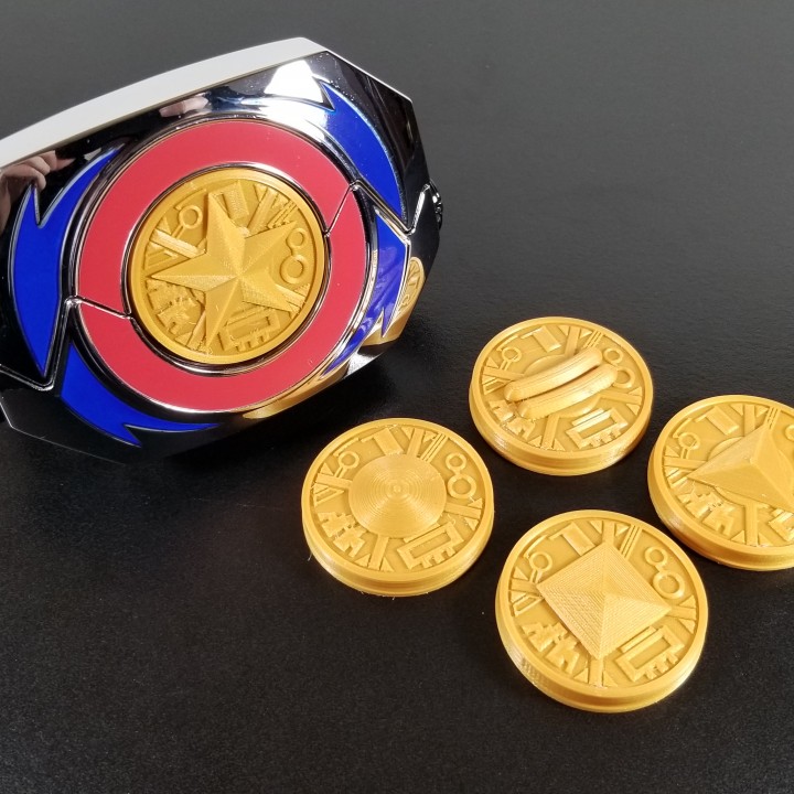 legacy master morpher zeo coins props & cosplay coin prop ranger power rangers sentai megazord 3D print model - Mito3D