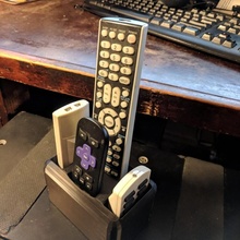 remote control holder roku tv cable box 3d print model - Mito3D