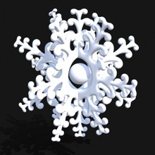 snowflake snow beauty nowflake 3d print model - Mito3D