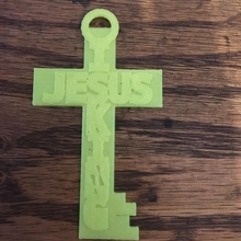 Jesus König Schlüssel Halskette Anhänger Mode Zubehör Christian Bibel jesusisking Jesusabdrücke 3d print model - Mito3D