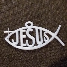 Jesús pez llave cadena Moda accesorios cristiano Dios llavero Cristo jesusisking jesus vive 3d print model - Mito3D