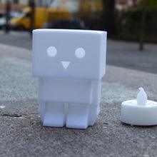tofubot guidato tè luce titolare supporto robot 3d print model - Mito3D