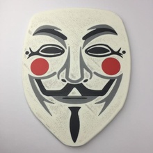 vendetta guy fawkes mask coaster comics movies anonymous revolution hacking 3d print model - Mito3D