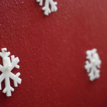 fiocco neve Natale luci appendiabiti 3d print model - Mito3D