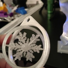 eğirme kar tanesi süs Noel 3d print model - Mito3D