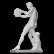 diskobolos preparing throw scan game god greek man roman sculpture sport statue religion 3dprint 3dscan olympus disc beauty young athen discobolus olympic athletic myhtology 3d print model - Mito3D