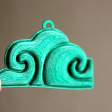 nube colgante pendiente decoración ornamento juguete deco kazán tártaro sindoh 3dwox fixmydeco 3d print model - Mito3D