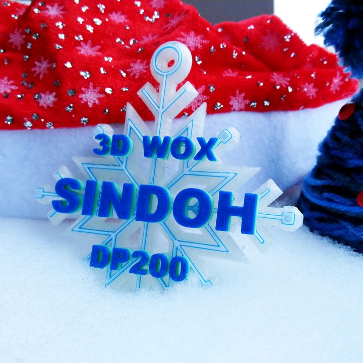 pessoal floco neve jardim decoração enfeite padronizar deco sindoh 3dwox fixmydeco 3D print model - Mito3D