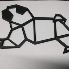 geometri köpek boksör 3d print model - Mito3D