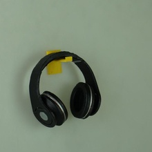 simple wall headphone hanger piece gadgets & electronics competition-linus-tech-tips-headphone-design 3d print model - Mito3D
