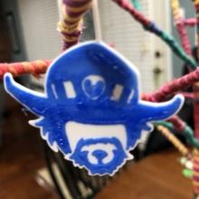 mccree character icon ornament christmas overwatch 3d print model - Mito3D