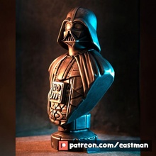 darth vader busto ventilador Arte armadura fantasía casco Jedi Maestro estrella andante cielo disney fuerza ciencia ficción guerras sith 3 Anakin Eastman Lucasfilm 3d print model - Mito3D