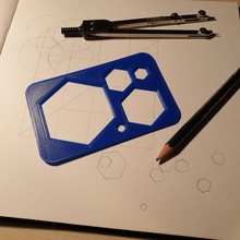 Hexagon Schublade Vorlage zeichnen Zeichnung Skizzenbuch Werkzeug 3d print model - Mito3D