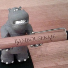 hipopótamo caneta transportadora jardim 3d print model - Mito3D