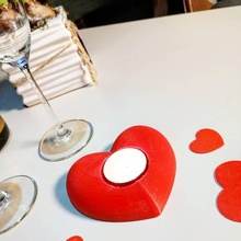candle holder valentine's day & garden decoration love valentine lovely haert 3d print model - Mito3D