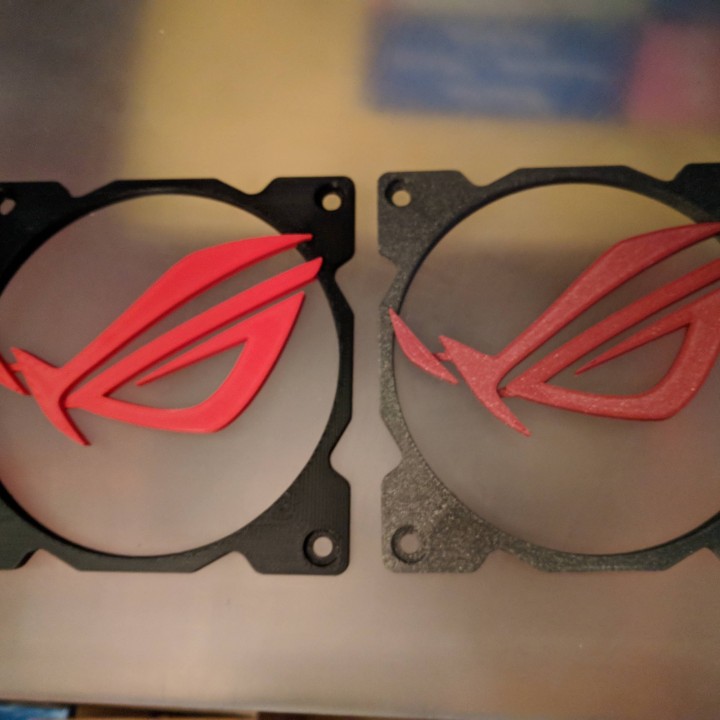 ventilador grade 120mm república gamers logotipo 2 peças Asus pc rog 3D print model - Mito3D