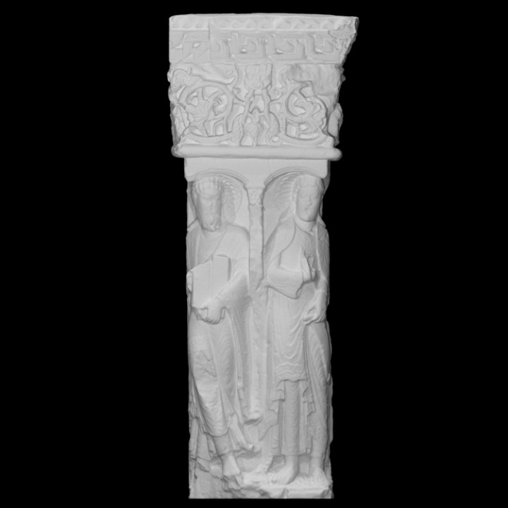 unidentified apostles scan column sculpture frieze capital apostle augustins mus des 3D print model - Mito3D