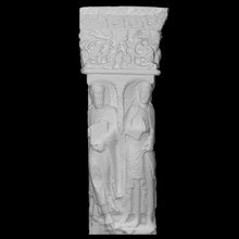 identificado apóstolos Varredura coluna escultura friso capital apóstolo augustins mus des 3d print model - Mito3D