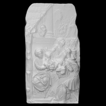 adoración reyes magos escanear caliza fragmento Toulouse augustines mus 3d print model - Mito3D