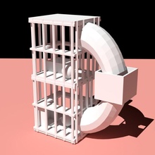 caged ball 3 game puzzle toy child desktop kid fidget 3d print model - Mito3D
