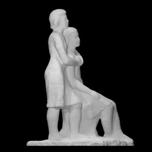 jung Mädchen Scan Dekoration weiblich Zahl Skulptur Theater Kalkstein Jugend Stehen Publikum 3d print model - Mito3D