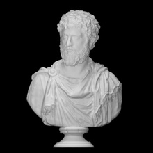 unidentified portrait scan ancient bust face man sculpture warrior beard marble emperor male curls 3d print model - Mito3D