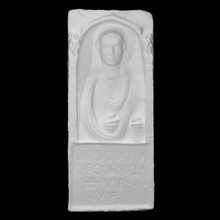 funerary stele gneus octavius cornicla scan ancient bust figure man portrait sculpture male relief young 3d print model - Mito3D
