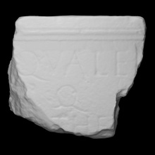 funerary stele quintus valerius scan ancient male relief tombstone fragment 3d print model - Mito3D